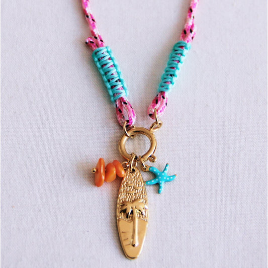 Surf-Halskette mit Charms