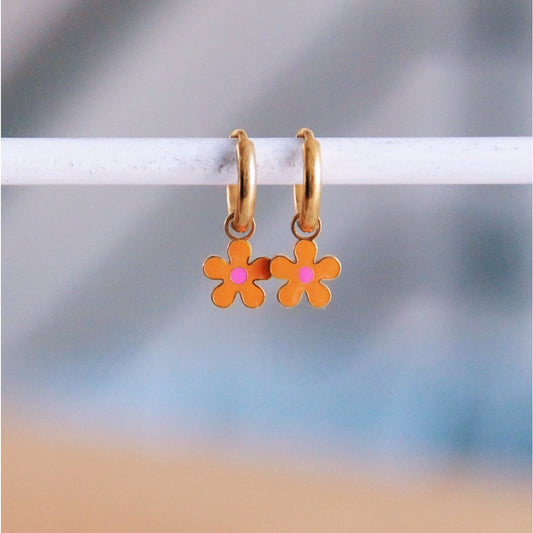 Creolen mit Blume