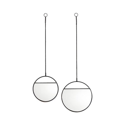 Runde Wandspiegel - Metall - Black - 25x90 cm & 30x100 cm