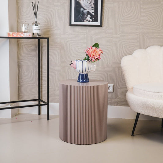 Beistelltisch / Säule Zylinder- MDF - Taupe - 39x45cm