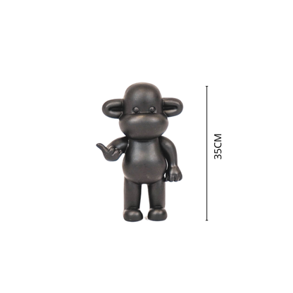 Affenfigur "The Legend" - 20,5x13,5x35cm - Schwarz