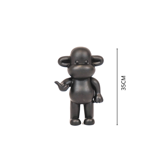 Affenfigur "The Legend" - 20,5x13,5x35cm - Schwarz