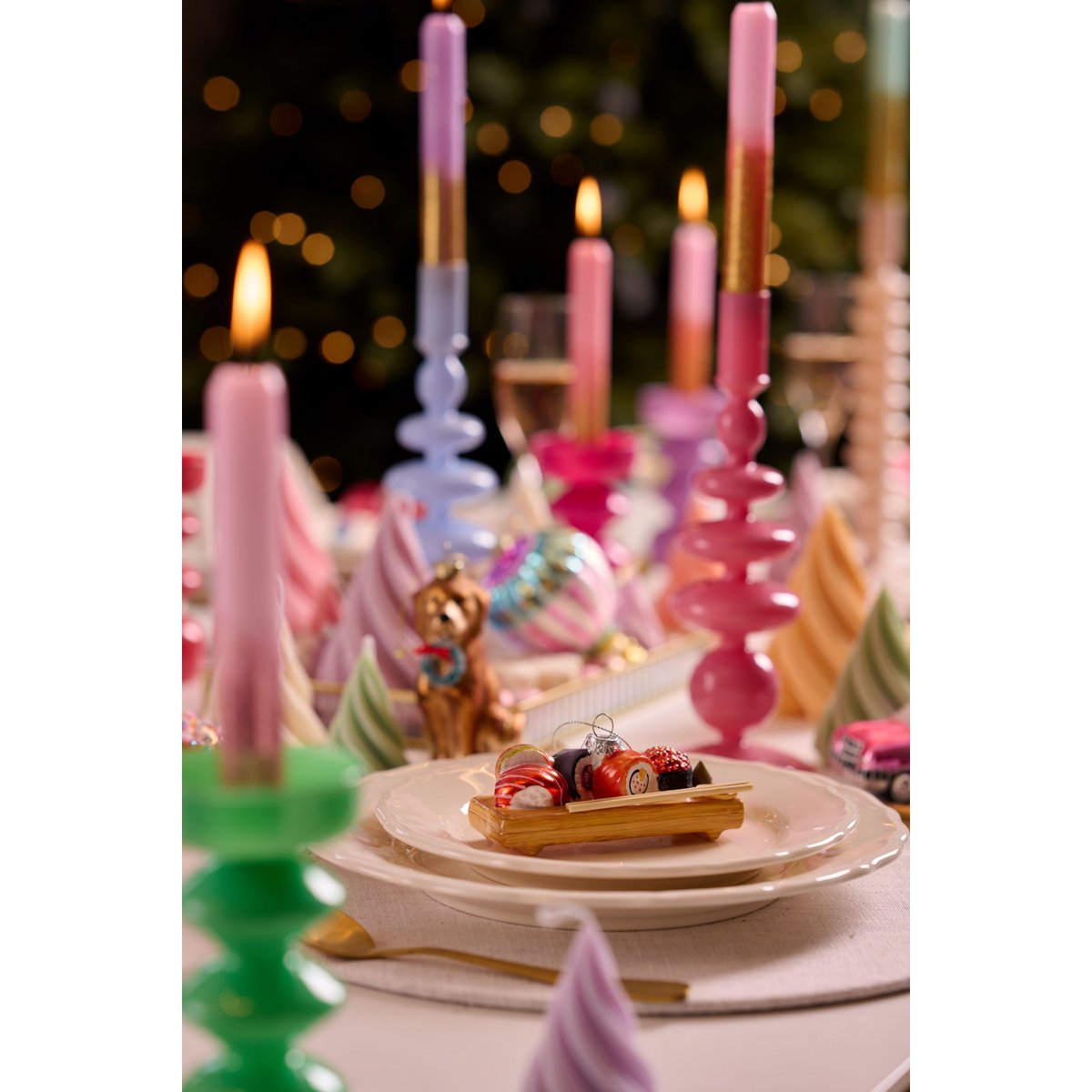 Dip Dye Kerzen „Birthday Cake“