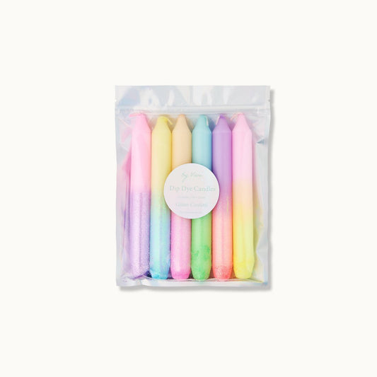 Dip Dye Kerzen „Glitter Confetti“