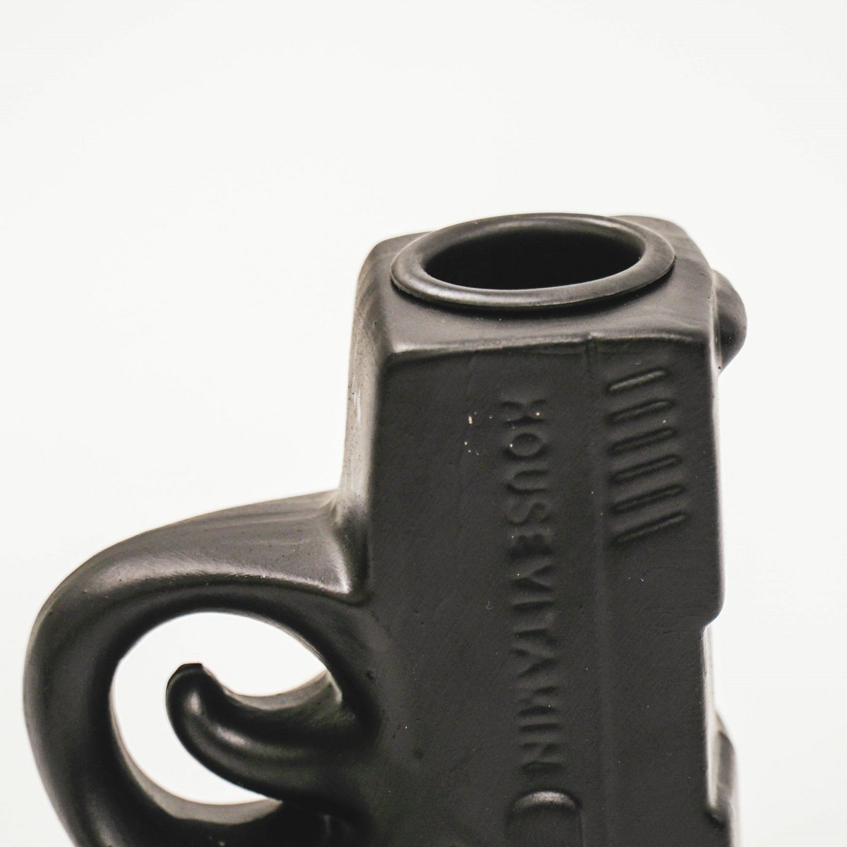 Kerzenhalter - Gun - Keramik - Schwarz - 12x5x12cm