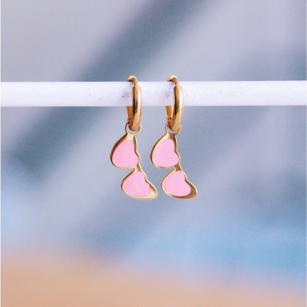 Creolen mit Sonnenbrille - Pink